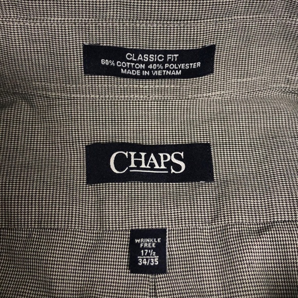 Chaps button down shirt  Black/White - Picture 2 of 2